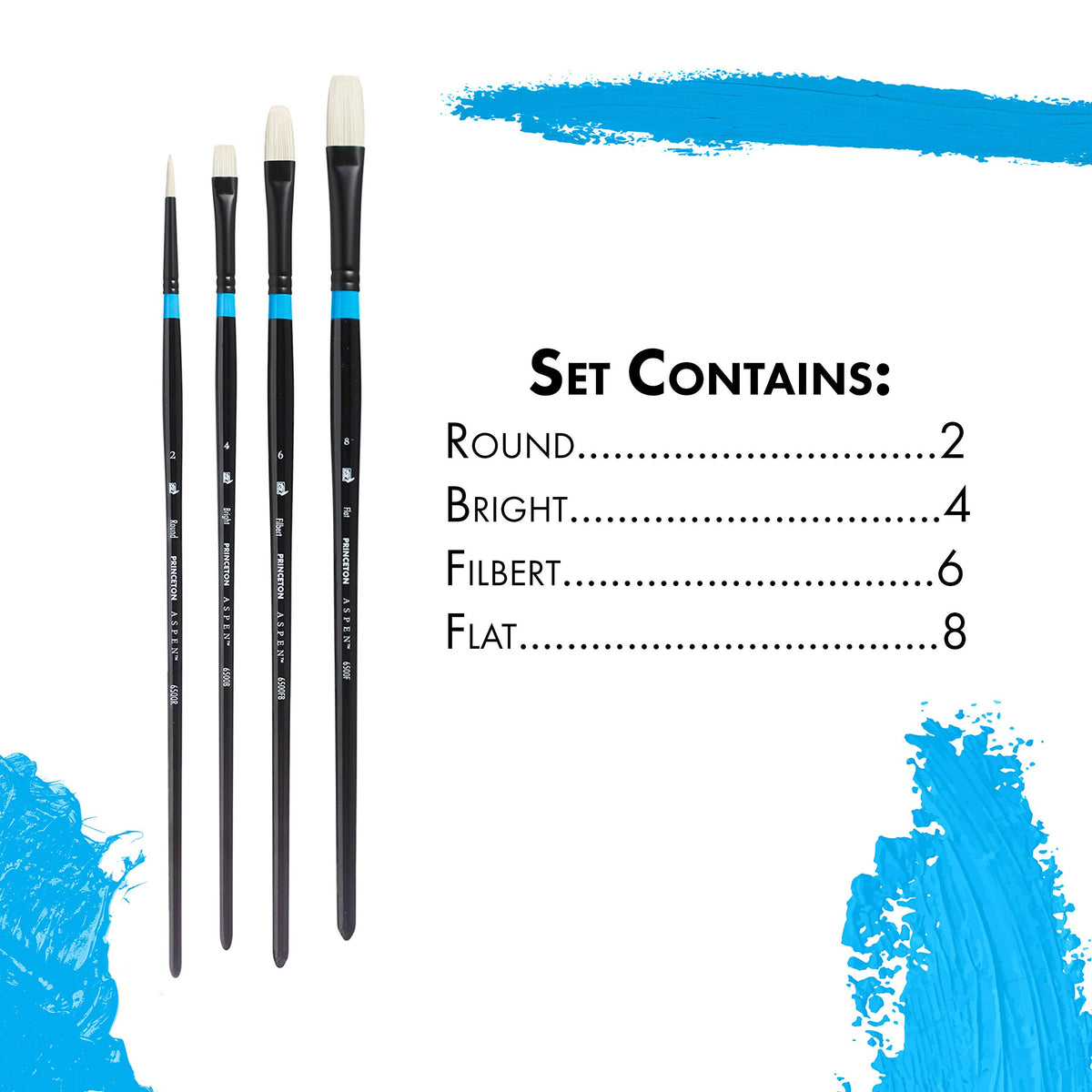 Princeton Art & Brush Company Paint Brush P6500SET400, 4 Piece – view 3