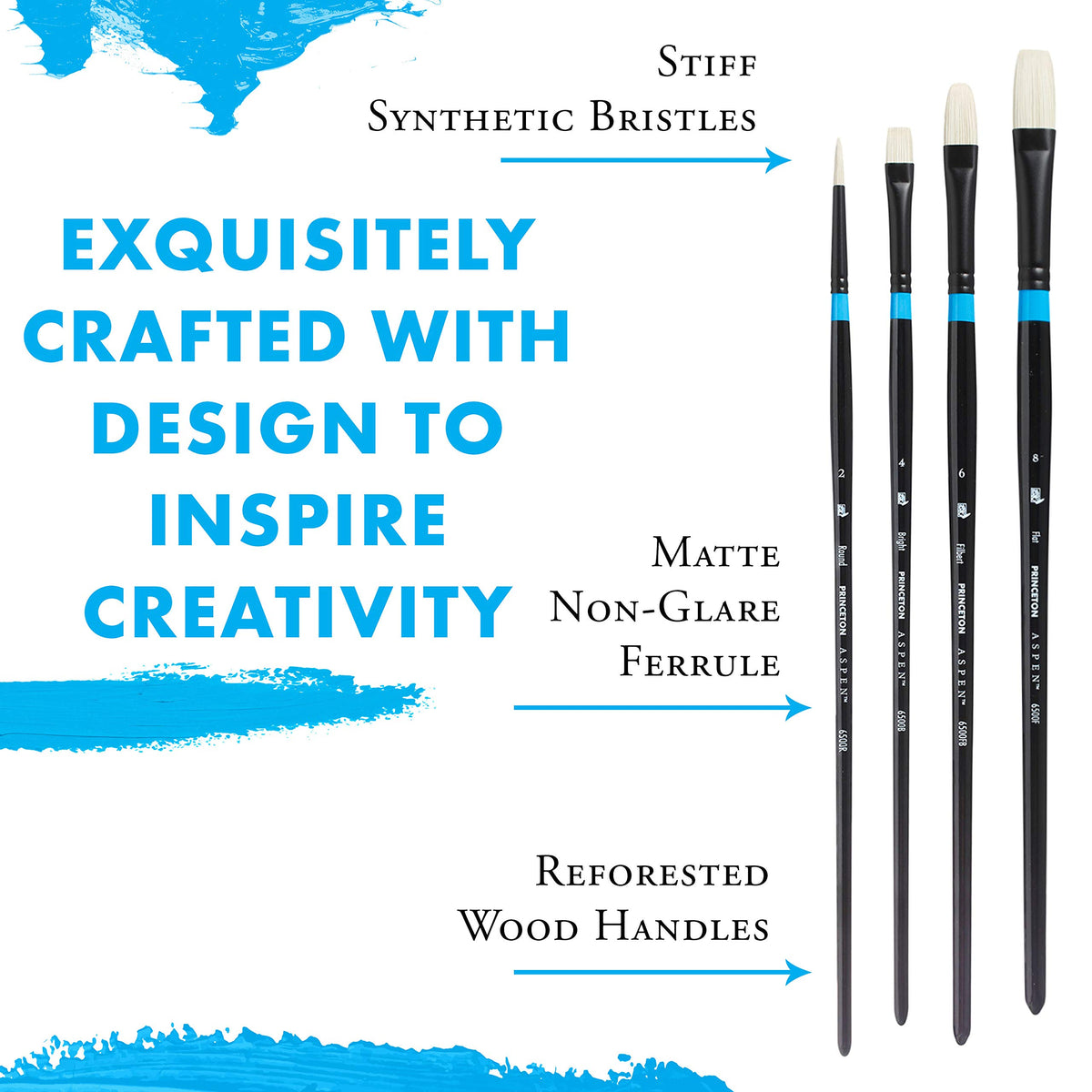 Princeton Art & Brush Company Paint Brush P6500SET400, 4 Piece – view 4