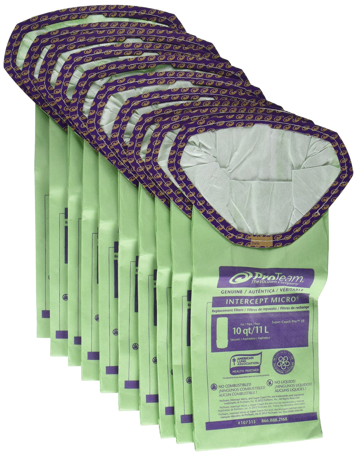 ProTeam Vacuum Cleaner Bag 107313, 10 Quart (Super Coach Pro/GoFit)