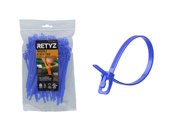 RETYZ Cable Tie EVT-S06BL-TA, 100 Pack