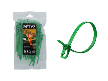 RETYZ Cable Tie EVT-S06GN-TA, 100 Pack