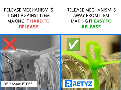 RETYZ Cable Tie EVT-S06PR-TA, 100 Pack – view 2