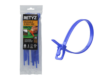 RETYZ Cable Tie EVT-S08BL-HA, 20 Pack