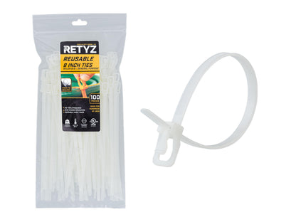 RETYZ Cable Tie EVT-S08NL-TA, 100 Pack