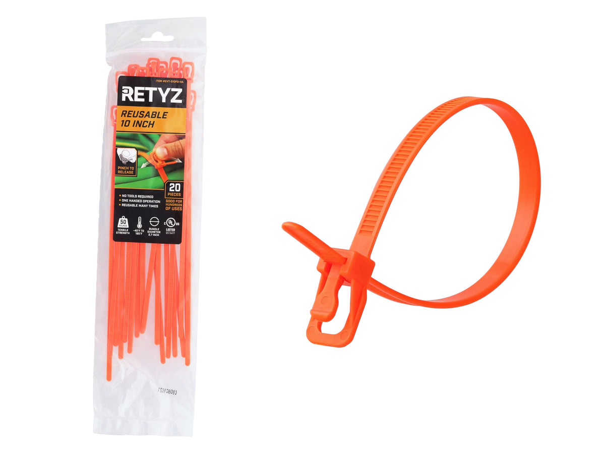 RETYZ Cable Tie EVT-S10FO-HA, 20 Pack