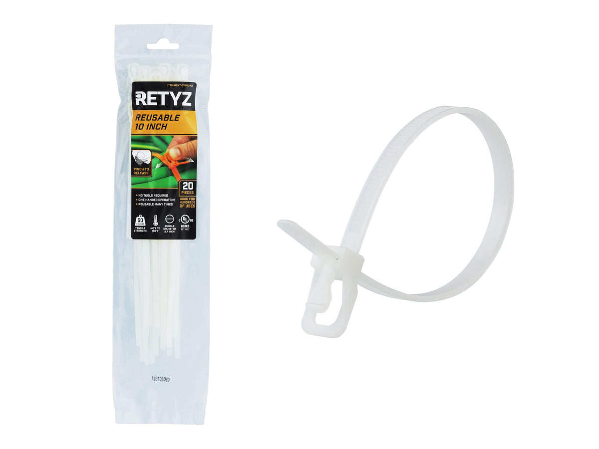 RETYZ Cable Tie EVT-S10NL-HA, 20 Pack