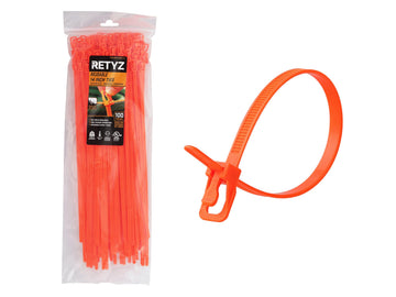 RETYZ Cable Tie EVT-S14FO-TA, 100 Pack