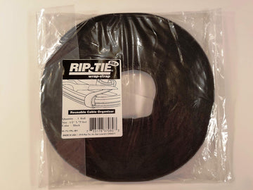 Rip-Tie Cable Tie W-75-1RL-BK, 1/2 Inch x 75 ft