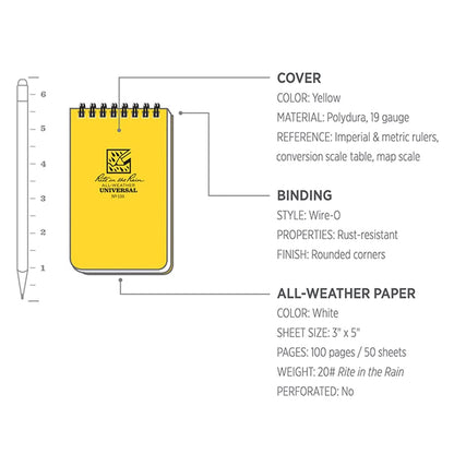 Rite in the Rain Blank Book 135-3, 3 Pack – view 12