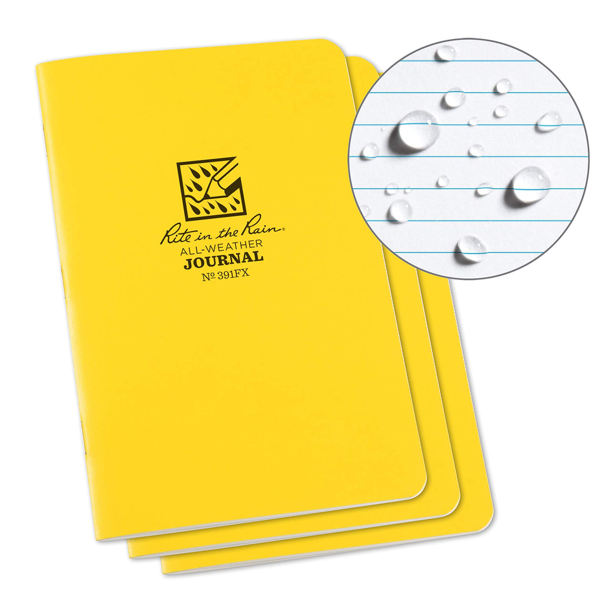 Rite in the Rain Blank Book 391FX, 4.625" x 7", 3 Pack – view 7