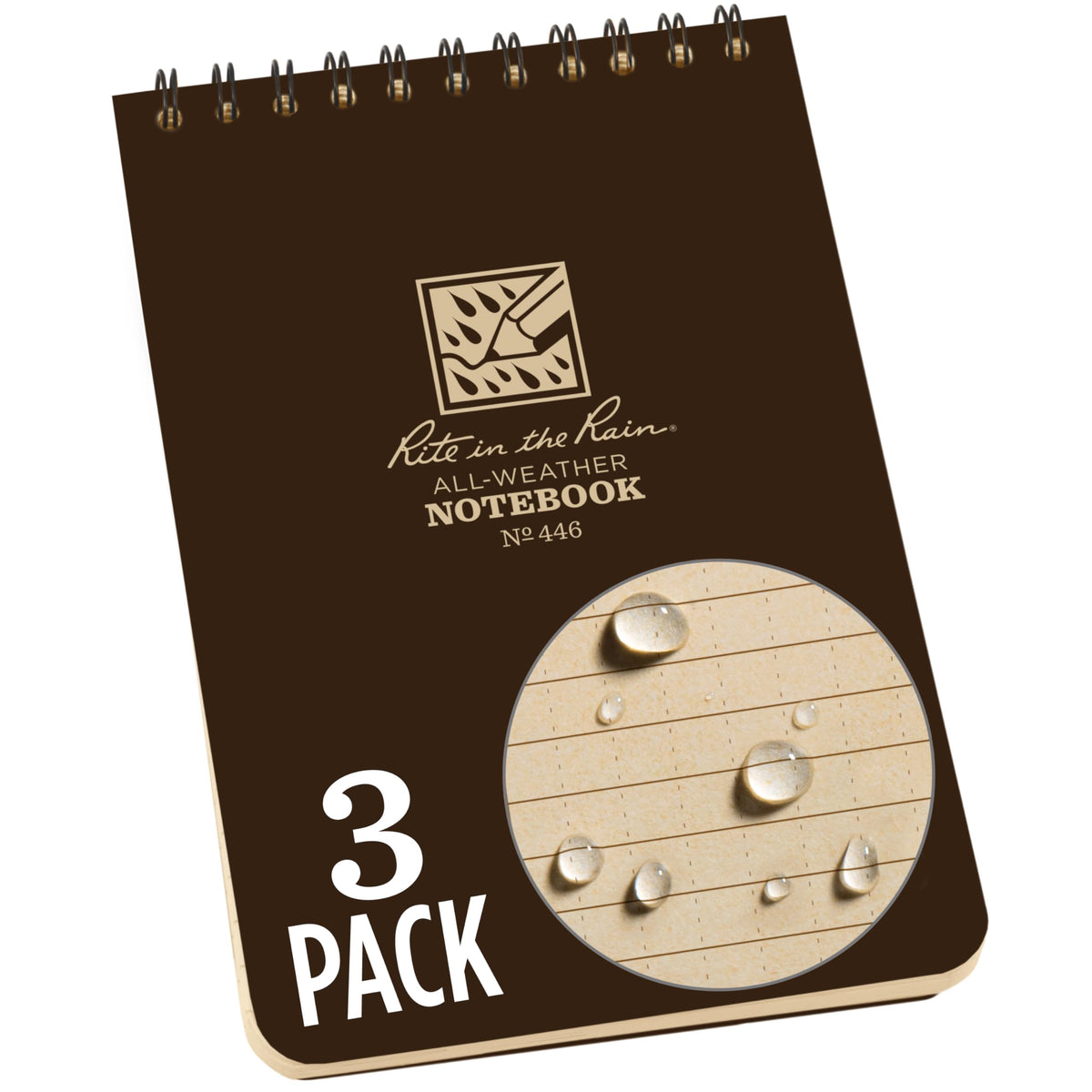 Rite in the Rain Blank Book 446-3, 3 Pack