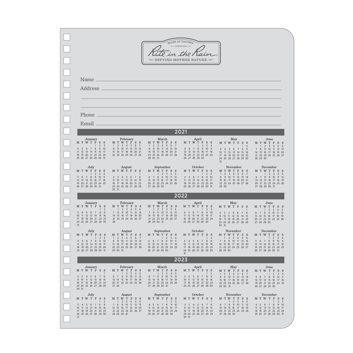 Rite in the Rain Planner P52-LG, 6.625" x 8.5" – view 7
