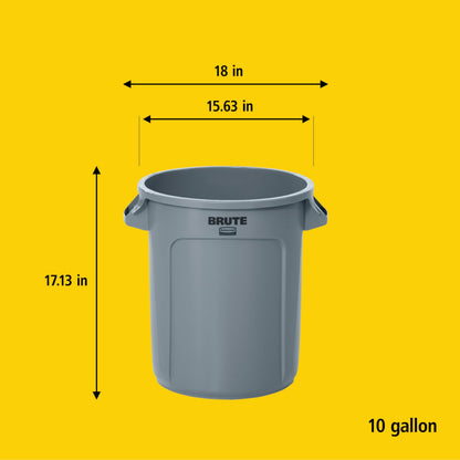 Rubbermaid Commercial Products Trash Can FG261000DGRN, 10 Gallon – view 7