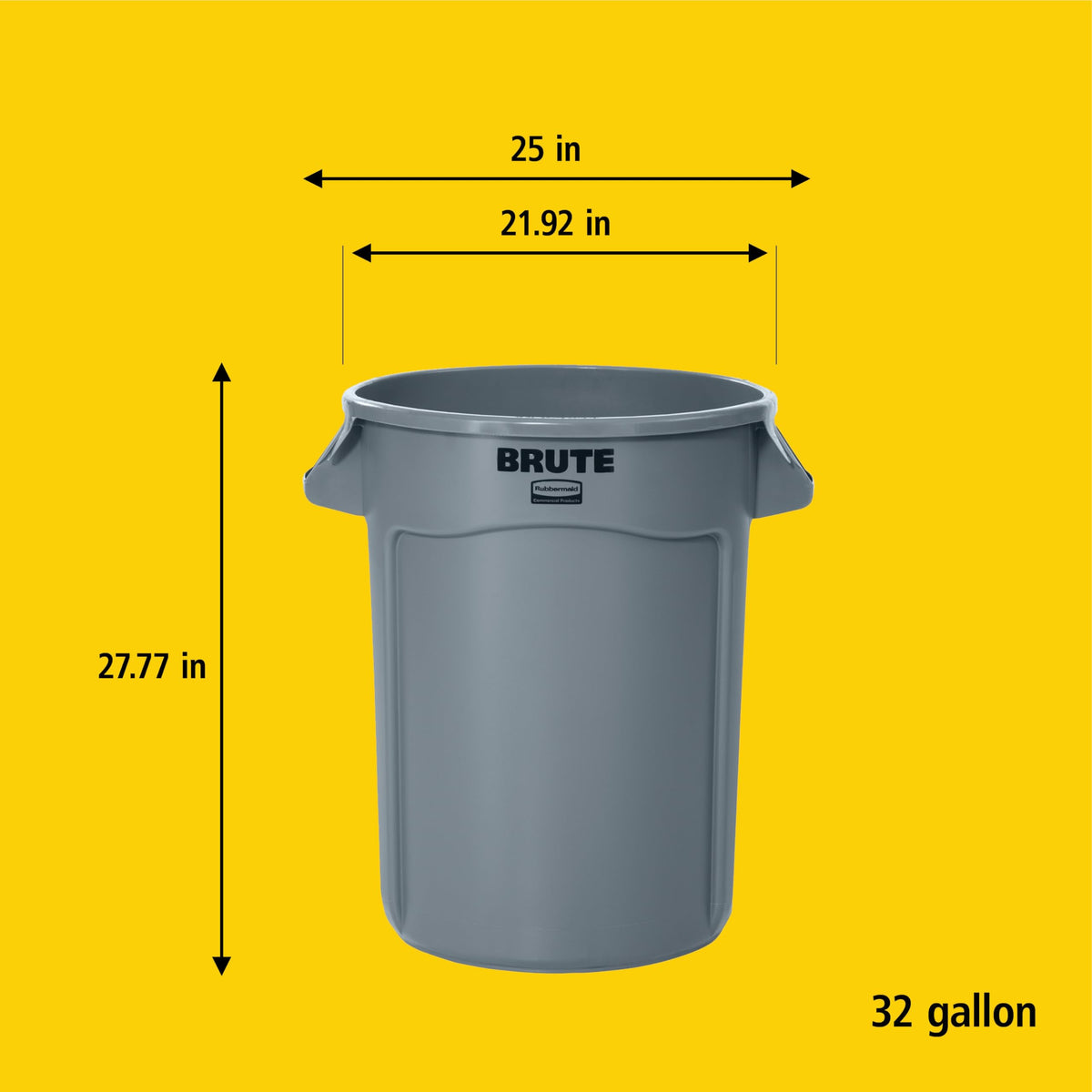 Rubbermaid Commercial Products Trash Can FG263273BLUE, 32 Gallon – view 7