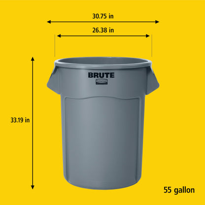 Rubbermaid Commercial Products Trash Can FG265500RED, 55 Gallon – view 8