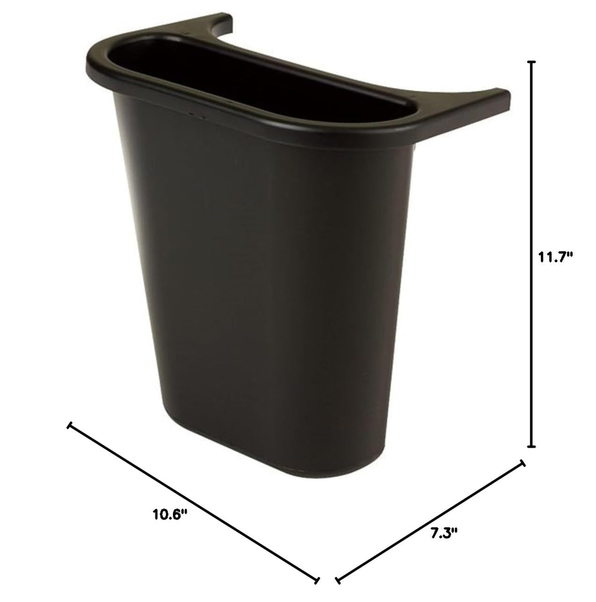Rubbermaid Commercial Products Trash Can FG295073BLA, Side Bin – view 2