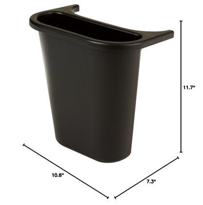 Rubbermaid Commercial Products Trash Can FG295073BLA, Side Bin – view 2