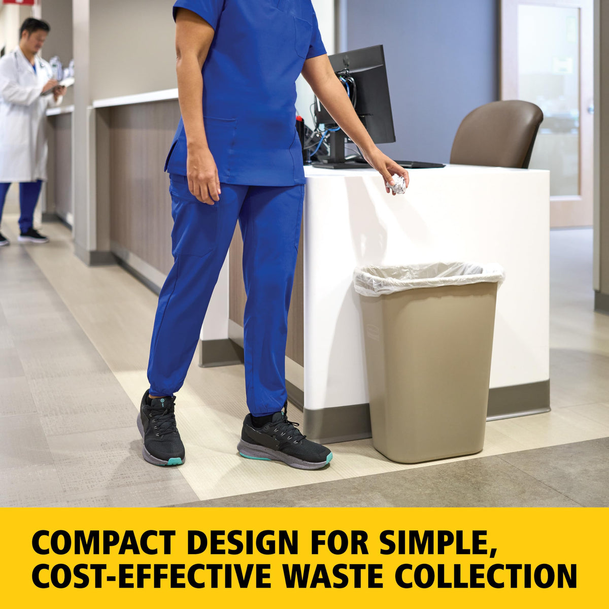 Rubbermaid Commercial Products Trash Can RCP295600BG, 7 gal – view 2