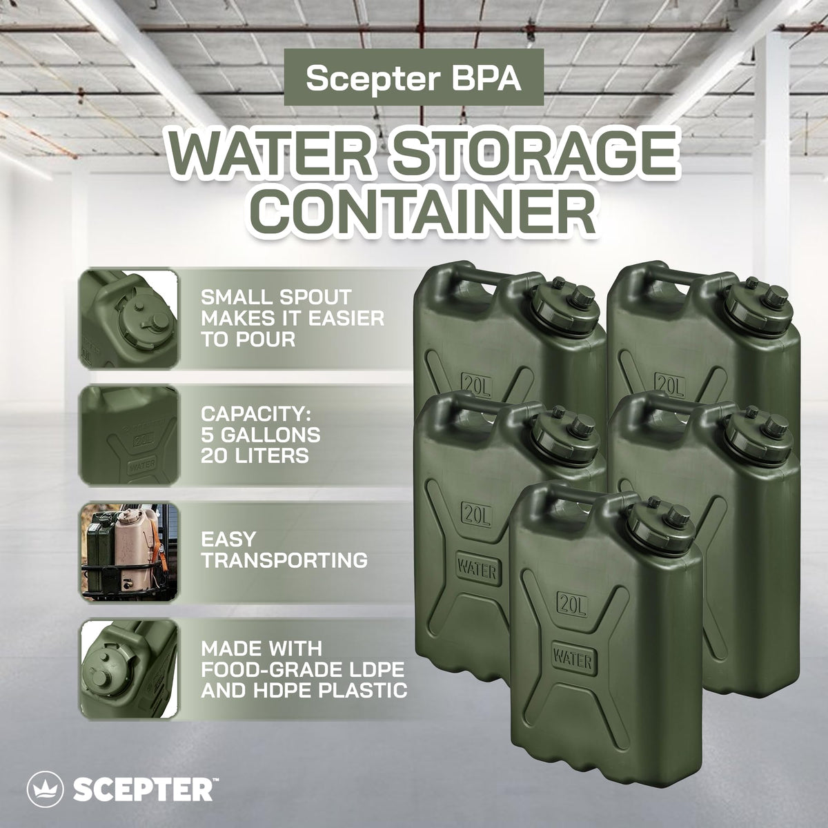 Scepter Bottle 5x5177-SCEPTER, 5 Pack – view 2