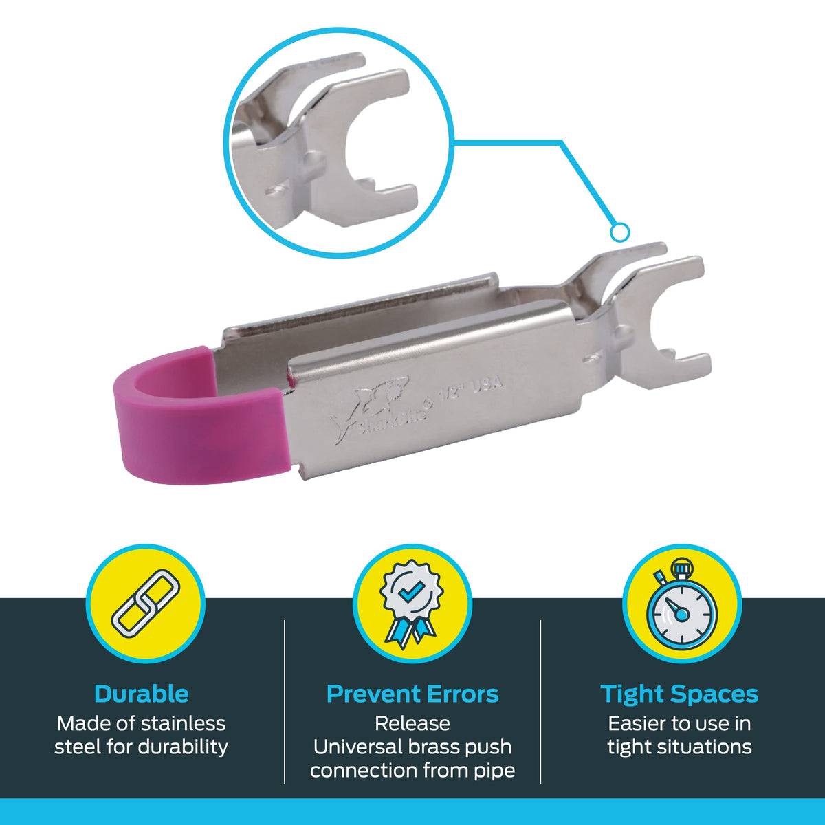 SharkBite Hose Pipe Fitting U711A, 1/2 in. – view 3