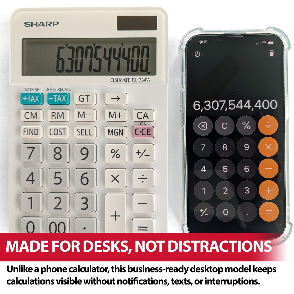 Sharp Calculator EL-334WB, Each – view 4