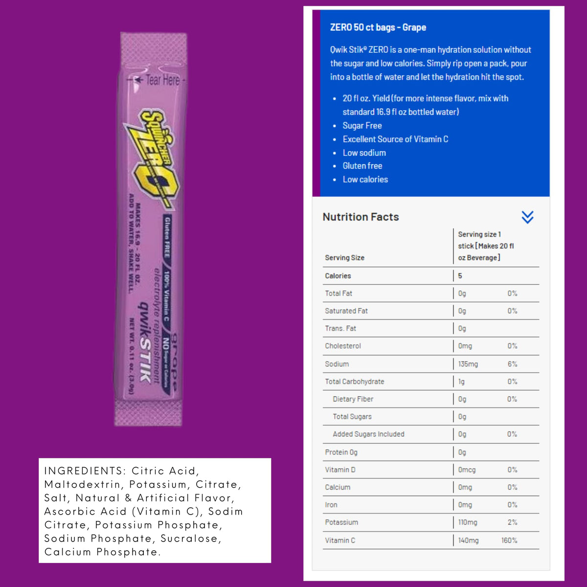 Sqwincher Flavored Drink Concentrate, 50 Count (Pack of 2) – view 2