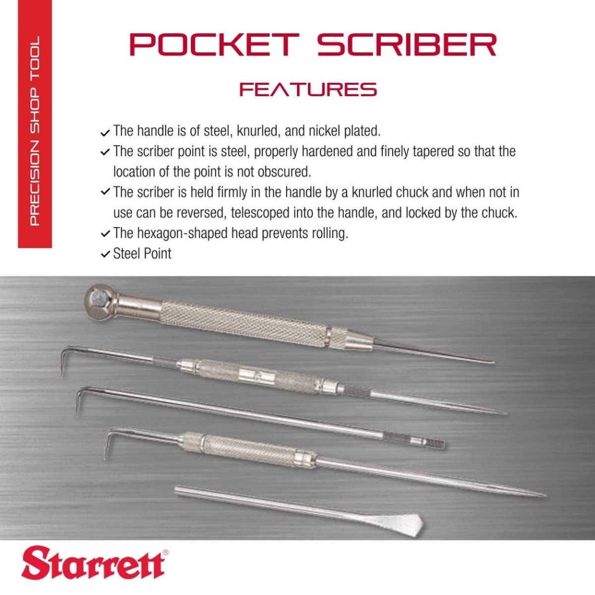 Starrett Writing Instrument 70A, 2-3/8" x 1/4", 0.04 Count – view 2