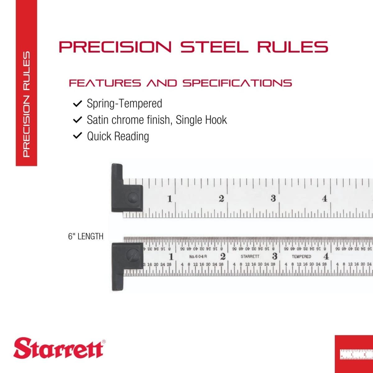 Starrett Ruler CH604R-6 – view 2