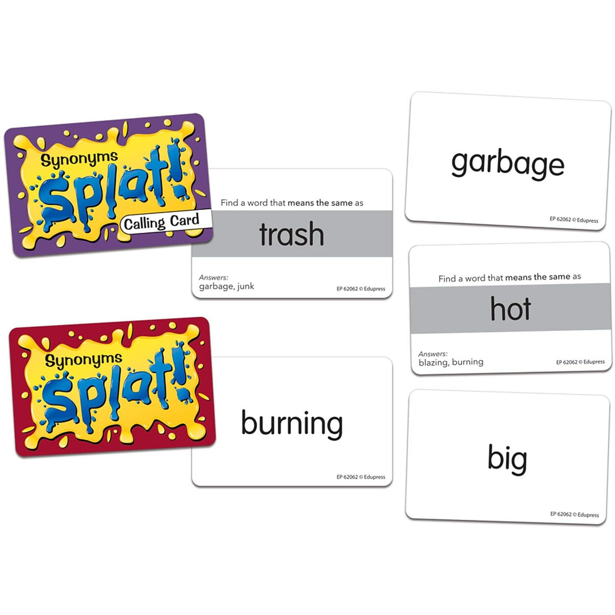 Teacher Created Resources Tabletop Game EP62062, Synonyms Splat Game – view 2