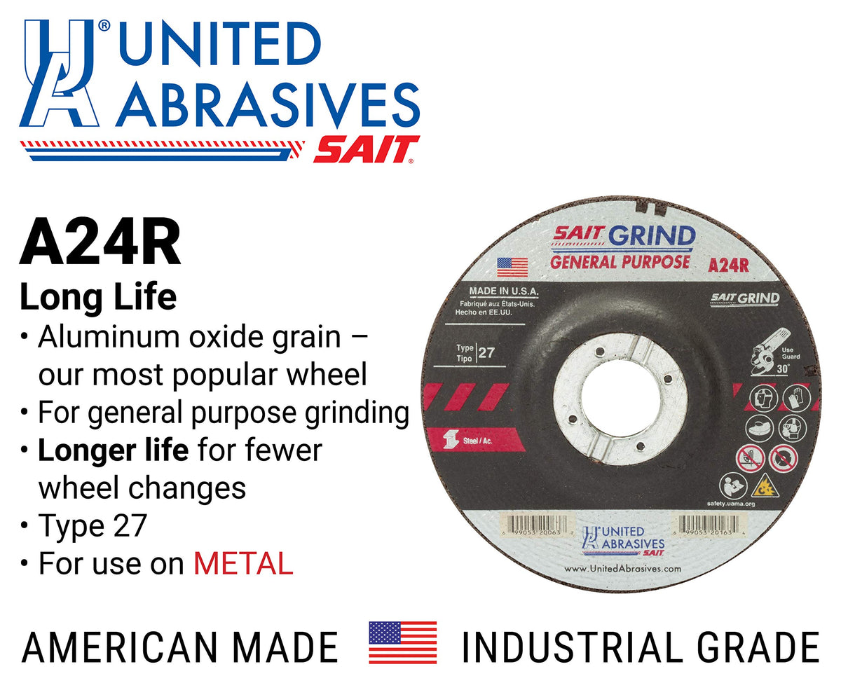 United Abrasives Abrasive Wheels 20080, 7" x 1/4" x 7/8", 25 Count – view 2