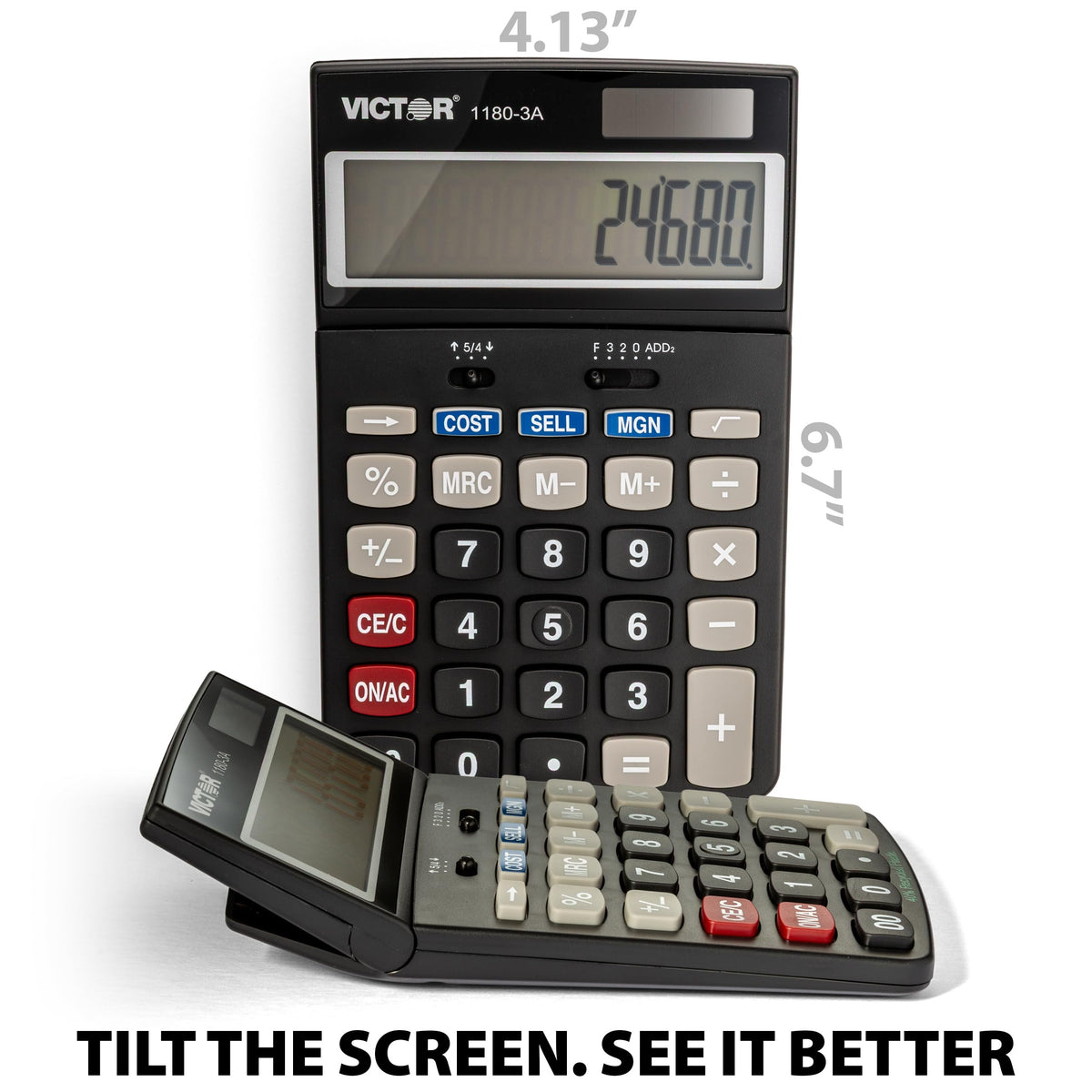 Victor Calculator 1180-3A, 1.1" x 4" x 6.5" – view 5