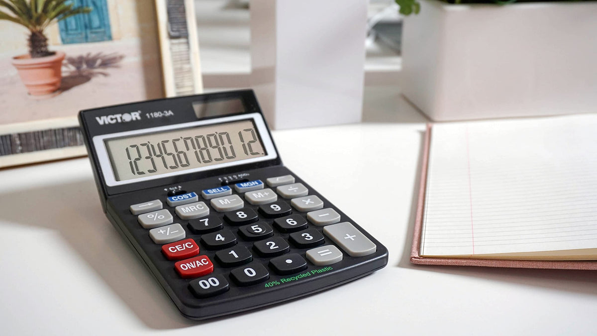 Victor Calculator 1180-3A, 1.1" x 4" x 6.5" – view 8