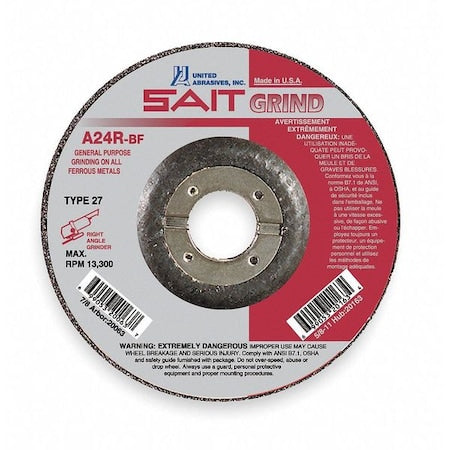 United Abrasives/sait Grinding Wheel 20063 - product photo 1