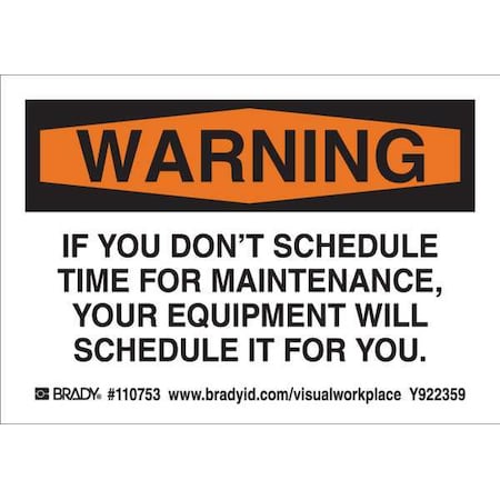 Brady Safety Sign 110753 - product photo 1