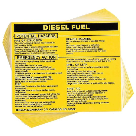 Brady Safety Sign 93522 - product photo 1