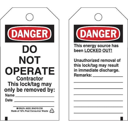 Brady Safety Sign 50253 - product photo 1