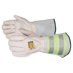 Superior Glove 365DLX6KG-L Leather Gloves, Cowhide, Gauntlet Cuff, Pair