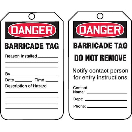 Accuform Safety Sign TAB104PTP - product photo 1