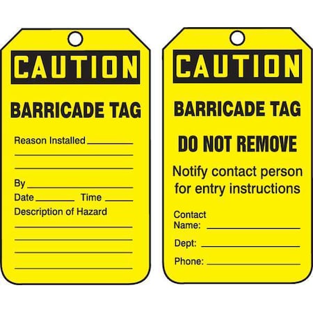 Accuform Safety Sign TAB105PTP - product photo 1