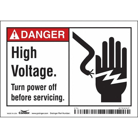 Condor Safety Sign 479U97 - product photo 1