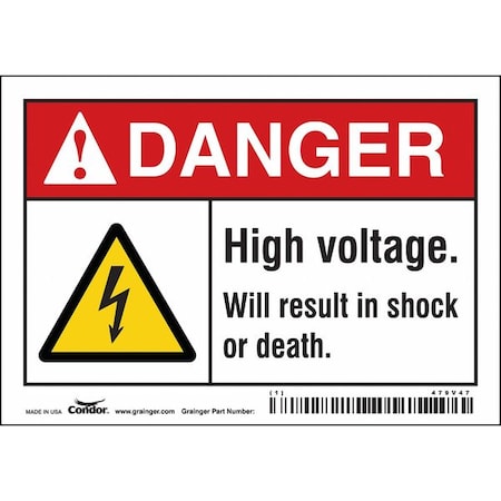 Condor Safety Sign 479V47 - product photo 1
