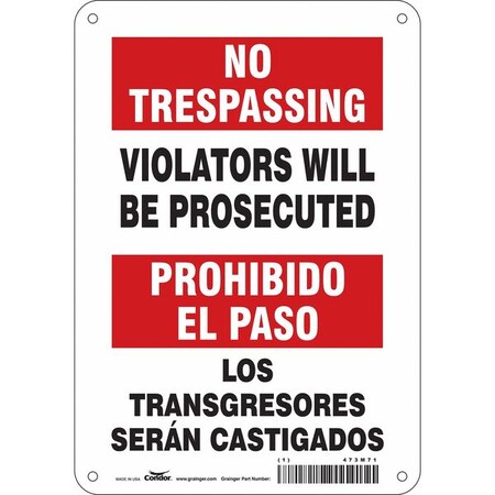 Condor Safety Sign 473M71 - product photo 1