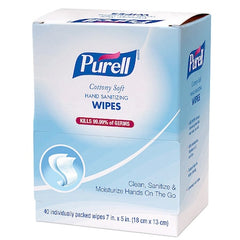 Purell 9025-12 Cottony Soft Hand Sanitizing Wipes, 40 Packets, Display Box