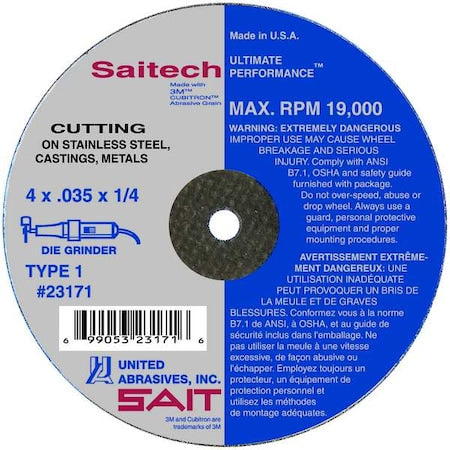 United Abrasives/sait Grinding Wheel 23150 - product photo 1