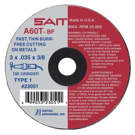 United Abrasives/sait Grinding Wheel 23072 - product photo 1