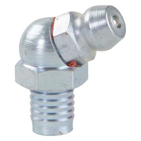 Westward 52NZ80 Grease Fitting, 65 Deg., Stl, Pack of 10