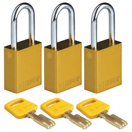 Brady Safety Equipment ALU-YLW-38ST-KA3PK - product photo 1