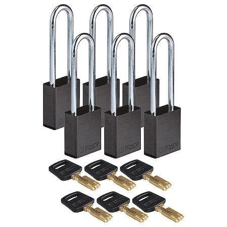 Brady Safety Equipment ALU-BLK-76ST-KA6PK - product photo 1