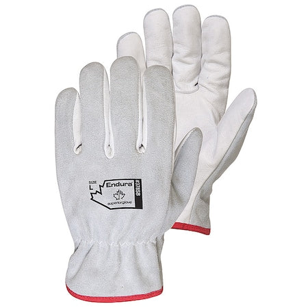 Superior Glove 378SB-S Leather Drivers Gloves, Safety, White
