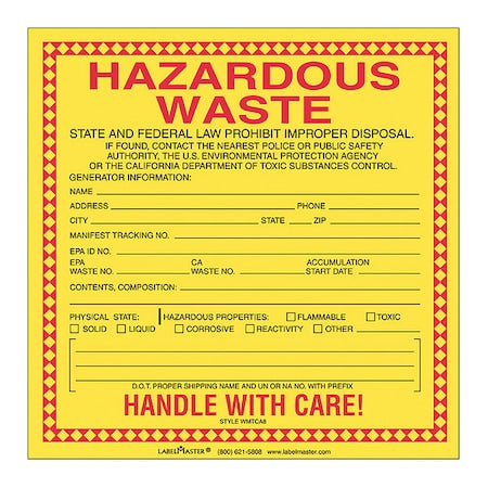 Labelmaster Safety Sign WMTCA8 - product photo 1